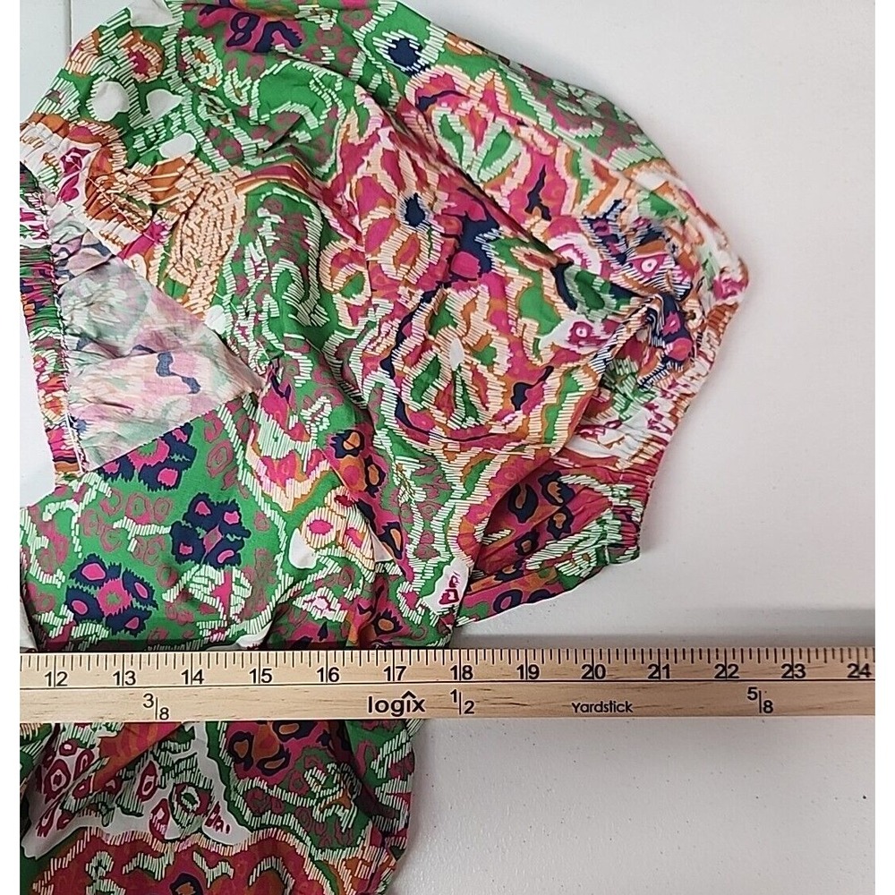 Cleobella Womens XL Reza Panama Midi Dress Floral w/pockets bow detail at bust - Picture 7 of 10